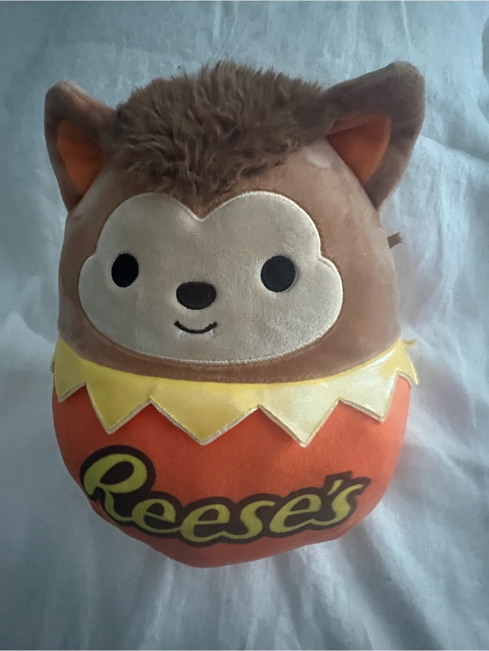 Squishmallows Brown Cream Orange Reese's Wade the Hedgehog Plush